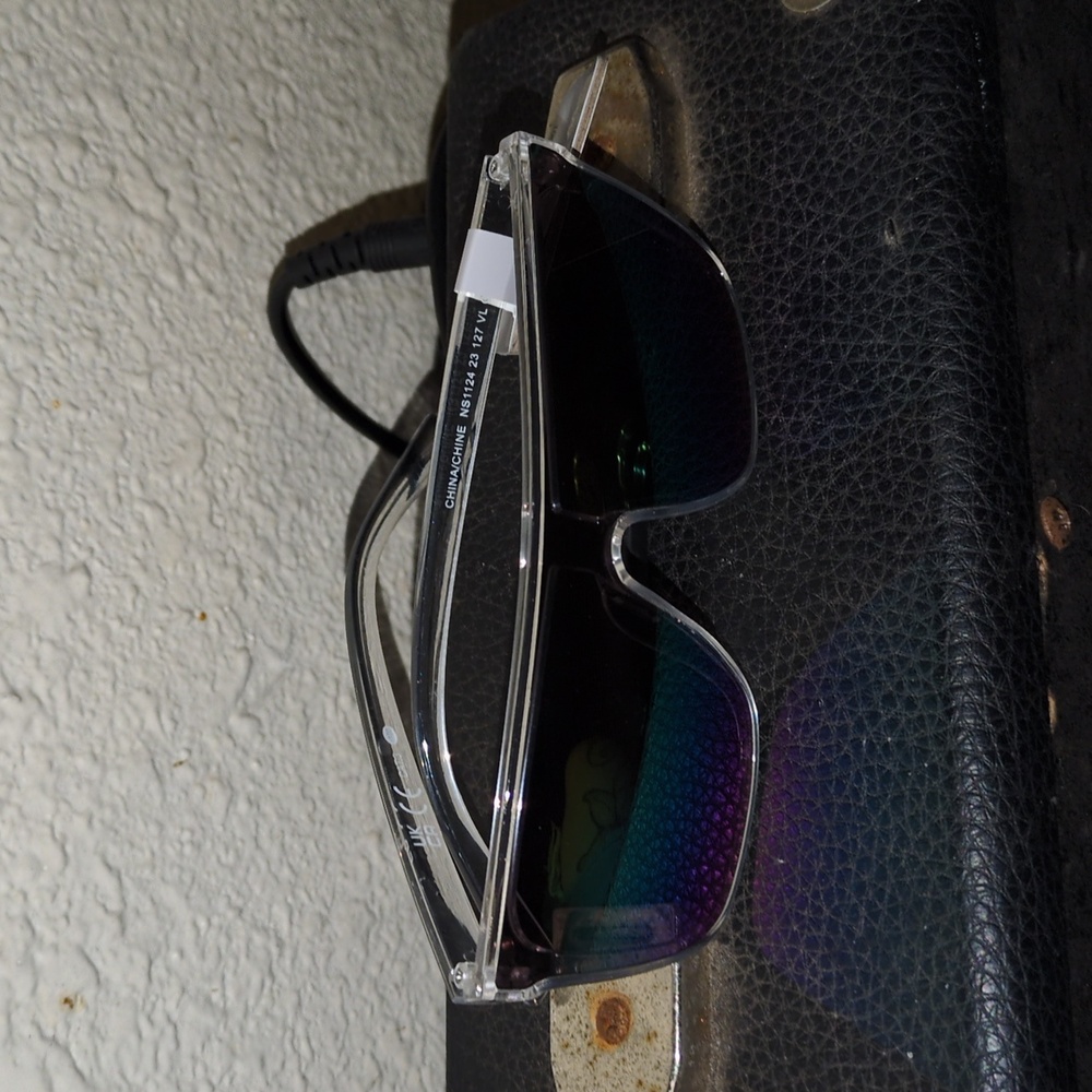 West Loop Clear Frame Sunglasses with Dark Lenses